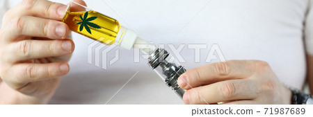 Refill hemp oil from bottle electronic cigarette Refill hemp oil from bottle electronic cigarette 71987689