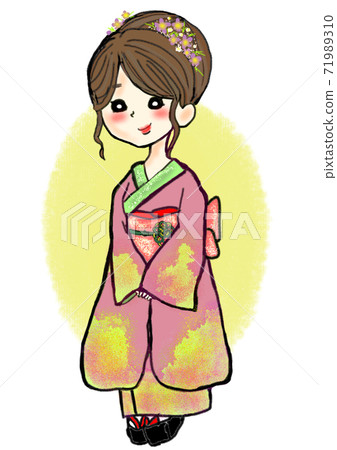 A clear girl in sunny clothes A clear girl in sunny clothes 71989310
