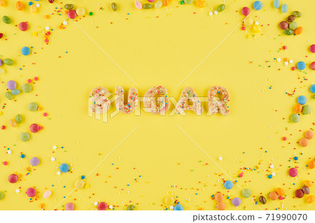 Sweet cookie word sugar 71990070