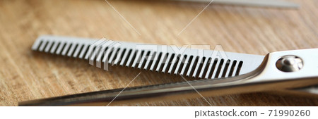 Close up of professional scissors for working in salon Close up of professional scissors for working in salon 71990260