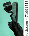 Composition with scissors and other hairdresser's accessories 71991518