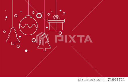Red and white banner with merry christmas and... - Stock Illustration ...