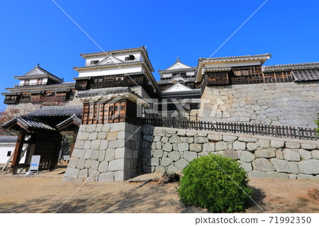 [愛媛縣]晴空下的松山城（本館） 71992350