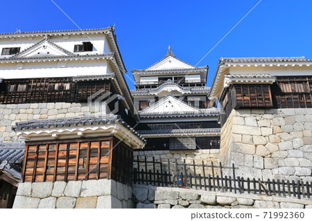 [愛媛縣]晴空下的松山城（本館） 71992360