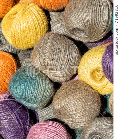 Set of rolls or spools of colotful string thread Set of rolls or spools of colotful string thread 71992816