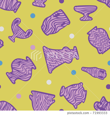 antique vases repeat pattern. crockery objects. antique vases repeat pattern. crockery objects. 71993333