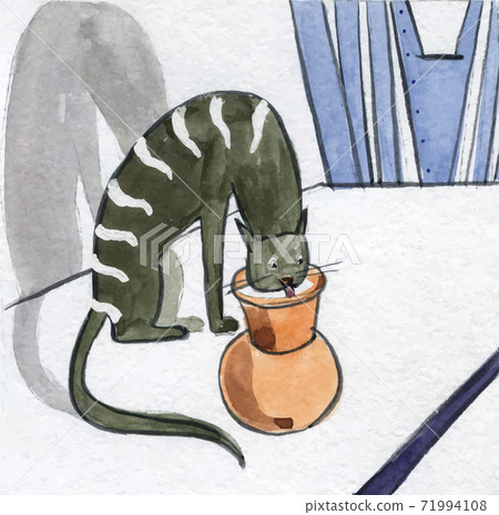 Friendship of cat and mouse, eating of fat in church Friendship of cat and mouse, eating of fat in church 71994108