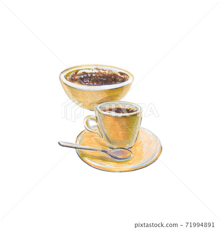 Coffee doppio and Mexican dessert Panocha Coffee doppio and Mexican dessert Panocha 71994891