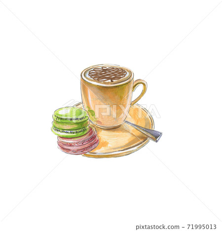 Coffee doppion, French cookies macaroni Coffee doppion, French cookies macaroni 71995013