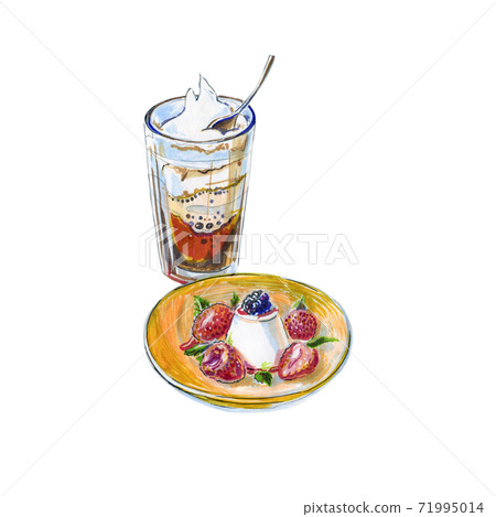 Coffee demi creme, dessert panna cotta Coffee demi creme, dessert panna cotta 71995014