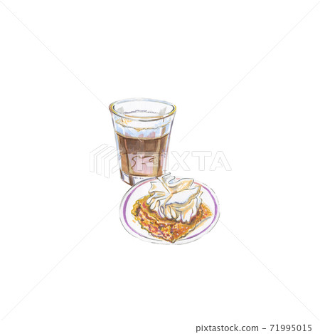 Coffee corretto, cake gooey pumpkin Coffee corretto, cake gooey pumpkin 71995015