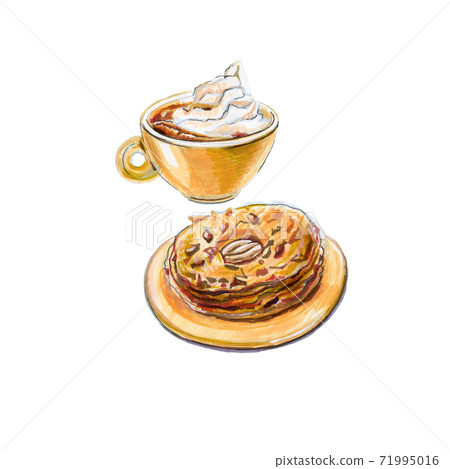 Coffee con panna, cake delices de Paris 71995016