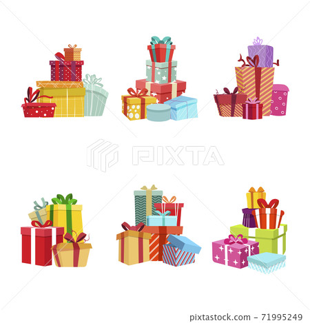 Gift box pile for present, party birthday and christmas surprise Gift box pile for present, party birthday and christmas surprise 71995249
