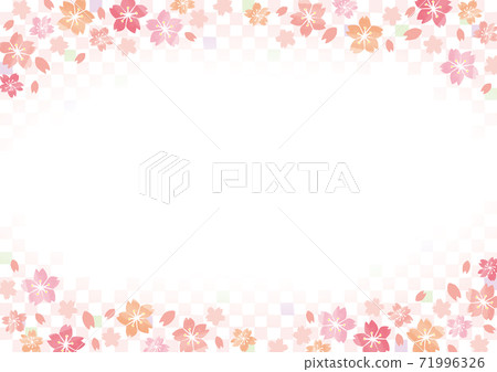 櫻花和日本圖案背景 71996326