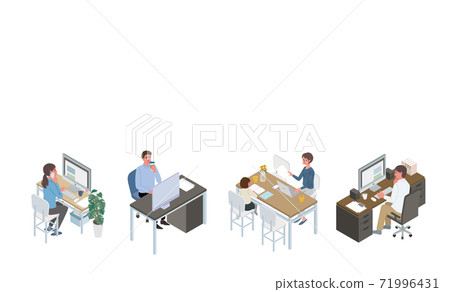 Remote work freelance isometric telework illustration Remote work freelance isometric telework illustration 71996431