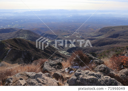 那須山脈：從旭嶽山頂眺望那須町的鳥瞰圖 71998049