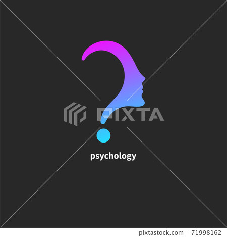 Human profile in shape of question mark 71998162