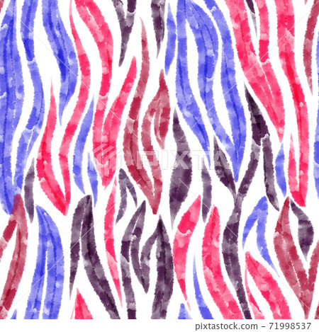 Watercolor stripes with zebra tiger skin repeat pattern. 71998537