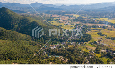 Top View Point of Pai district Mae Hong Son Thailand. Pai is a small town in northern Thailand Top View Point of Pai district Mae Hong Son Thailand. Pai is a small town in northern Thailand 71998675