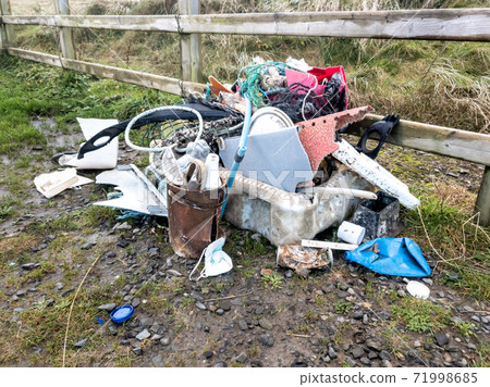 Illegal dumping during the Covid-19 pandemic in County Donegal - Ireland Illegal dumping during the Covid-19 pandemic in County Donegal - Ireland 71998685