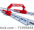 Inflatable start and finish line arch illustrations - Inflatable archways suitable for outdoor sport events 3d render 71999848