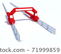 Inflatable start and finish line arch illustrations - Inflatable archways suitable for outdoor sport events 3d render 71999859