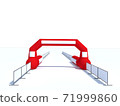Inflatable start and finish line arch illustrations - Inflatable archways suitable for outdoor sport events 3d render 71999860