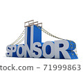 SPONSOR concept cell background 3d render illustration 71999863