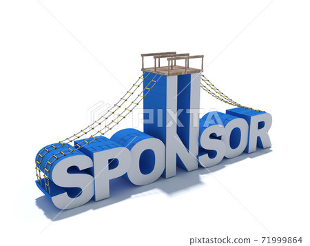 SPONSOR concept cell background 3d render illustration 71999864