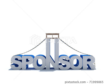 SPONSOR concept cell background 3d render illustration 71999865