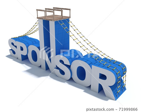 SPONSOR concept cell background 3d render illustration 71999866