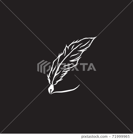 Classic feather pen logo design template Classic feather pen logo design template 71999965