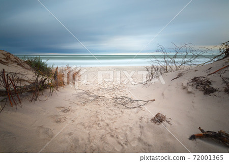 Long exposure Baltic sea coast 72001365