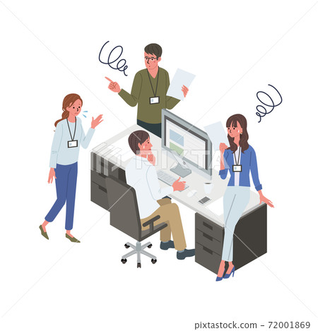 People having a meeting Scenery of a meeting Isometric illustration People having a meeting Scenery of a meeting Isometric illustration 72001869