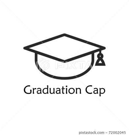 Graduation Line Icon. Editable Vector EPS... - Stock Illustration ...