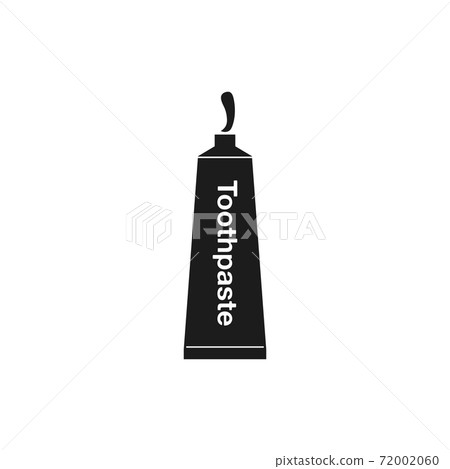 Toothpaste with tube icon. Flat style vector EPS. - Stock Illustration ...