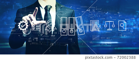 Compliance theme with businessman Compliance theme with businessman 72002388