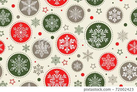 Seamless ice crystal pattern vector material Christmas 72002423