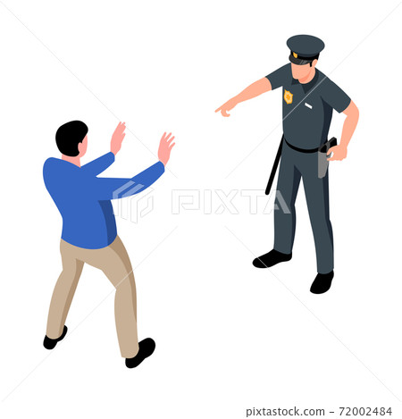 Isometric Arrest Illustration - Stock Illustration [72002484] - PIXTA