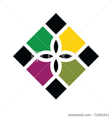 Abstract color square design element. Abstract color square design element. 72002911