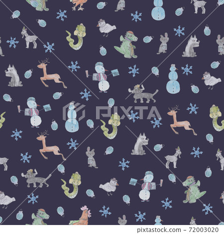 Christmas New Year holiday seamless pattern 72003020