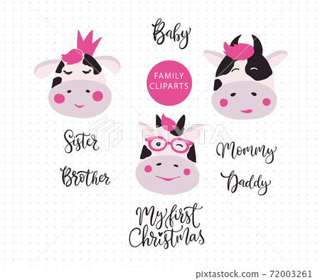 Vector image of an cow head on white background 72003261