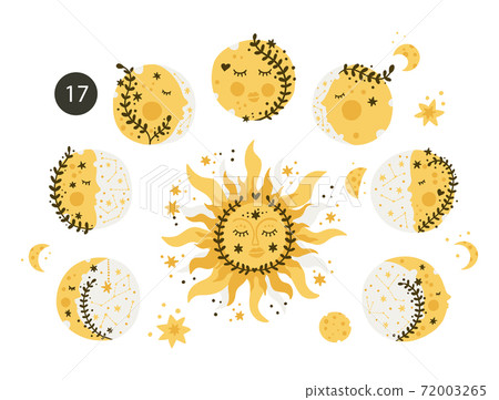 Moon and sun vector design. Moon and sun vector design. 72003265