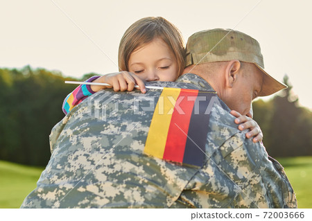 Happy reunion of german family. 72003666