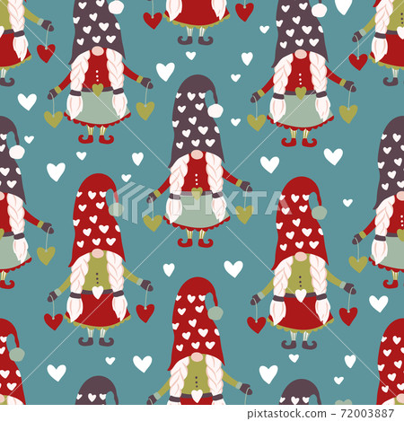 Gnome vector seamless pattern - Stock Illustration [72003887] - PIXTA
