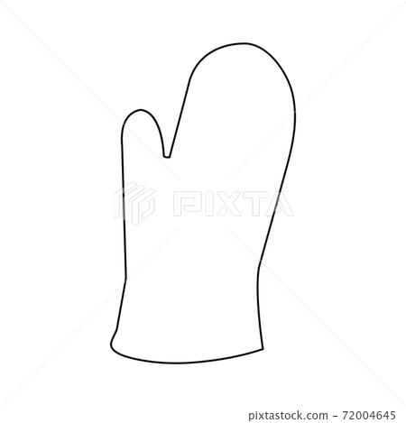 Kitchenware Oven Mitts Flat Icon A White... - Stock Illustration ...