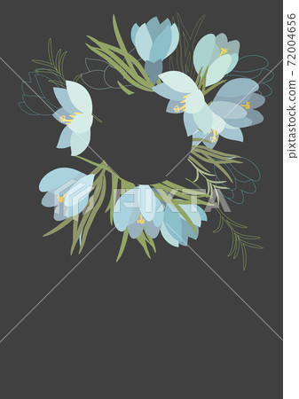 Floral Clean Template with bouquets of flowers without text 72004656