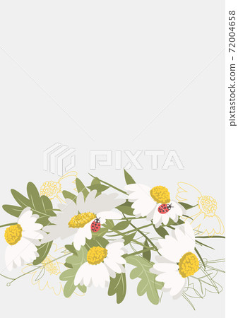 Floral Clean Template with bouquets of flowers without text Floral Clean Template with bouquets of flowers without text 72004658