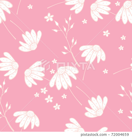 Hand Drawn Seamless Background With Floral Ornaments Hand Drawn Seamless Background With Floral Ornaments 72004659