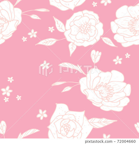 Hand Drawn Seamless Background With Floral Ornaments 72004660